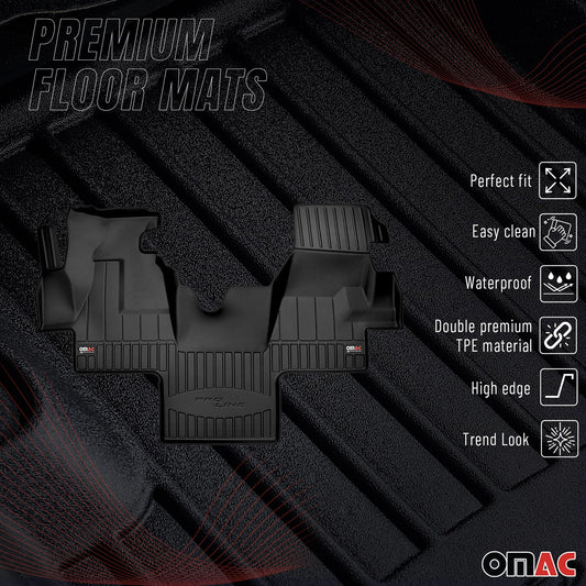 OMAC Gummi Fußmatten für Mercedes Sprinter W901 1995-2006 Premium TPE Schwarz 1x