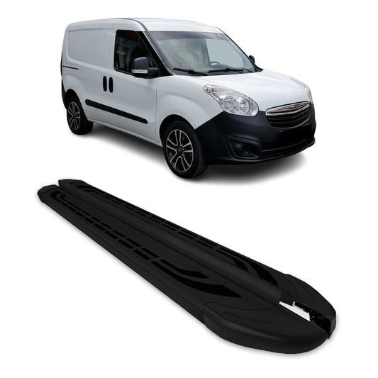 Trittbretter Schweller Seitenbretter für Opel Combo 2012-2019 Kurzer Alu Schwarz