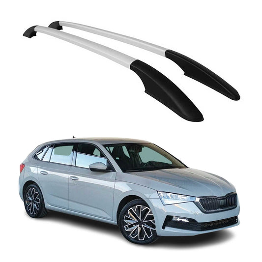 Aluminium Dachreling Relingträger für Skoda Scala 2019-2024 Silber 2x