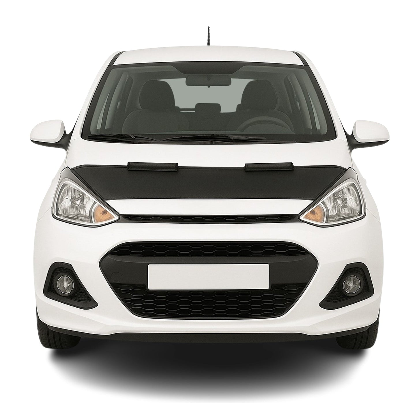 Haubenbra Steinschlagschutz Bonnet Bra für Hyundai i10 2013-2019 Schwarz Halb