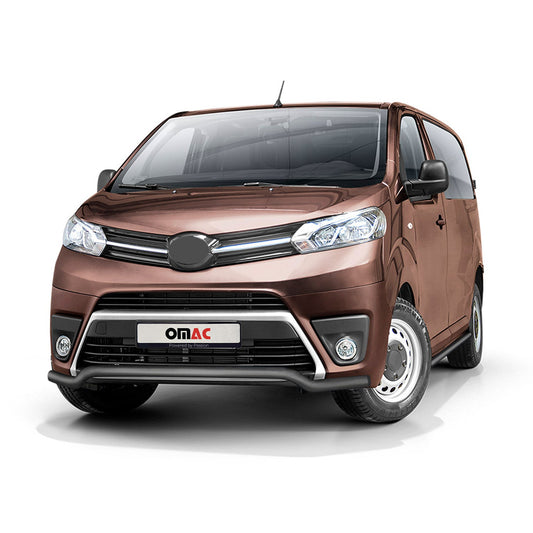 Bară de protecție față, bară de protecție față pentru Toyota Proace 2016-2022, omologată ABE, oțel, neagră