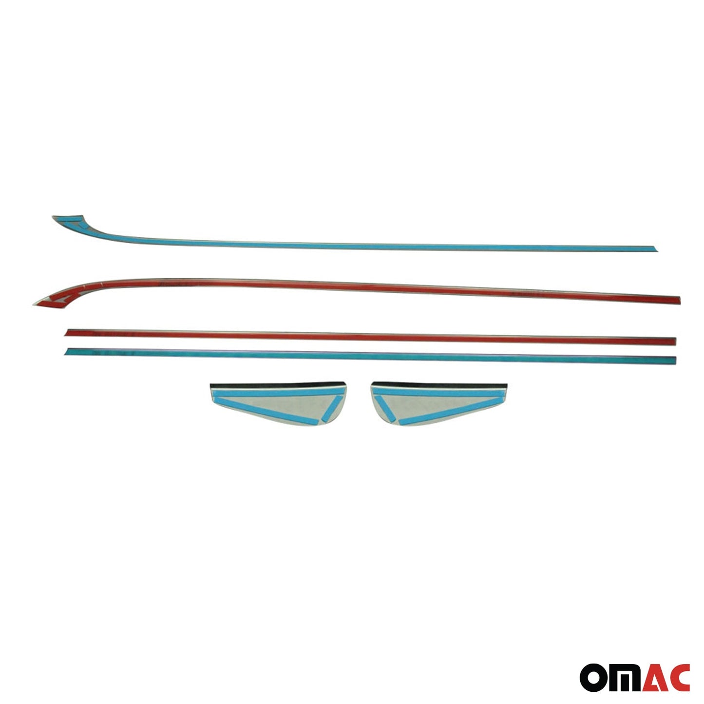 Benzi decorative pentru geamuri Renault Megane 2008-2016, oțel inoxidabil cromat, 6 bucăți