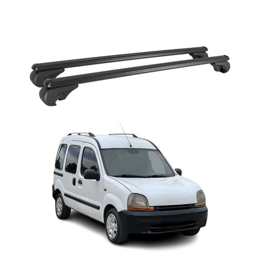 Dachträger für Renault Kangoo 1997-2008 Gepäckträger Grundträger Alu Schwarz 2x