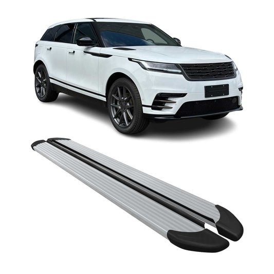 Trittbretter Seitenschweller für Range Rover Velar 2017-2025 Alu Silber 2 tlg