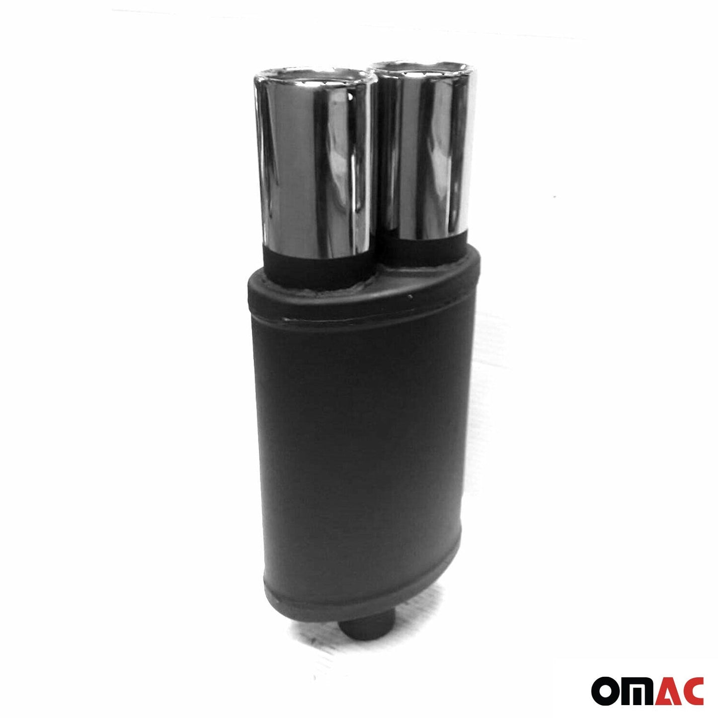 Sistem de evacuare, tobă de eșapament, țeavă de eșapament din oțel inoxidabil, piesă terminală, oțel inoxidabil cromat, 60 mm