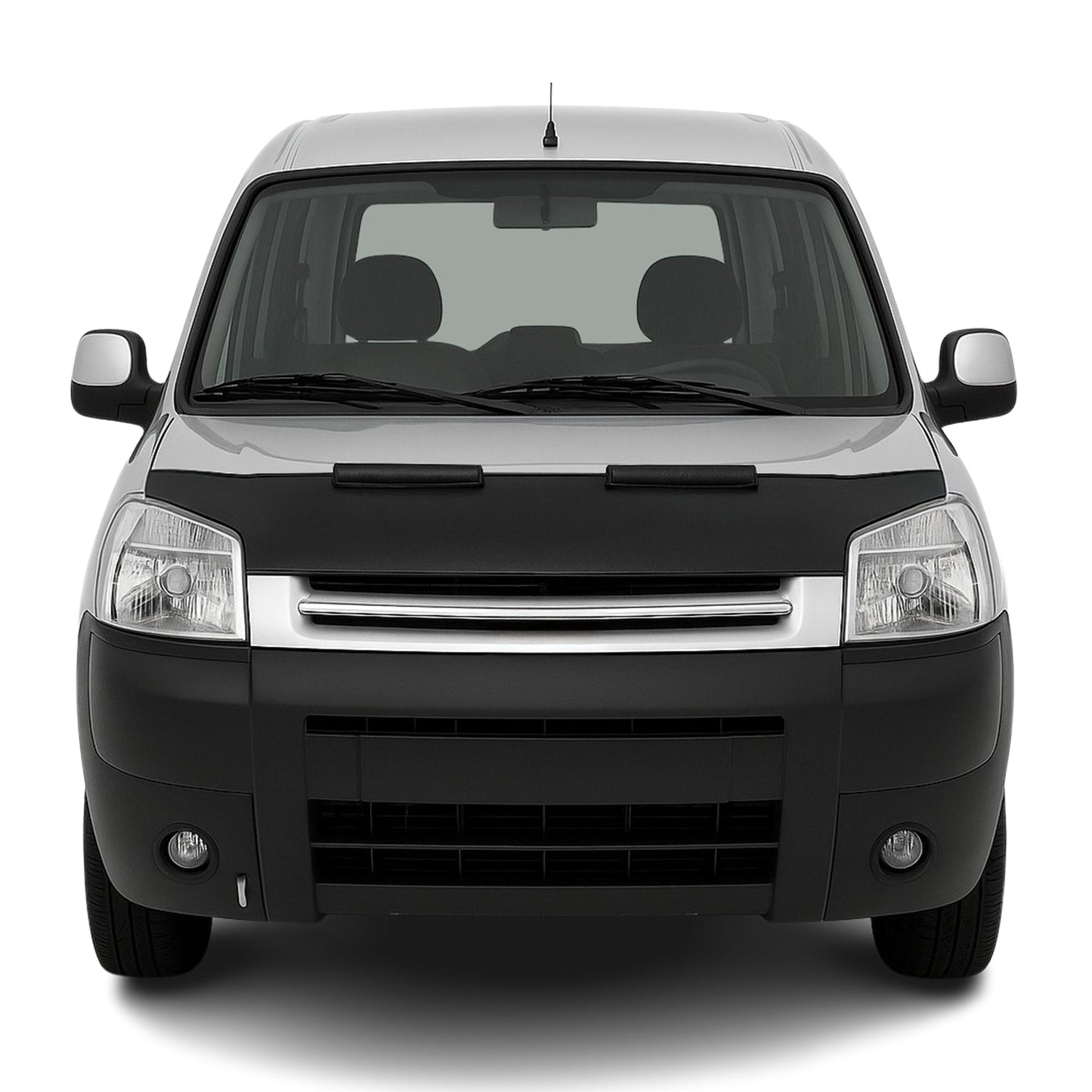 Haubenbra Steinschlagschutz für Peugeot Partner 2004-2008 Schwarz Halb