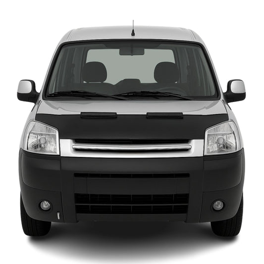 Haubenbra Steinschlagschutz für Peugeot Partner 2004-2008 Schwarz Halb