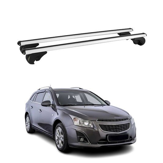 Dachträger Grundtäger für Chevrolet Cruze Kombi 2012-2016 75kg Alu Silber 2 tlg