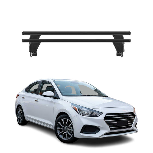 Bagażnik dachowy Menabo do Hyundai Accent Sedan 2017-2023, 50 kg, aluminiowy, czarny