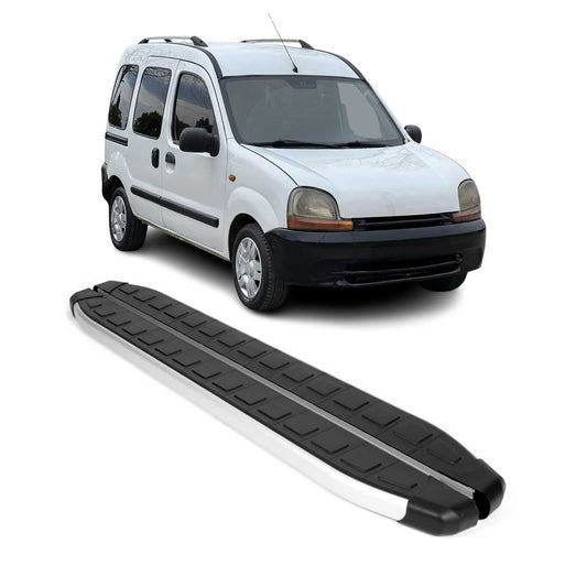 Schweller Seitenbretter Trittbretter für Renault Kangoo 1997-2008 Alu Schwarz