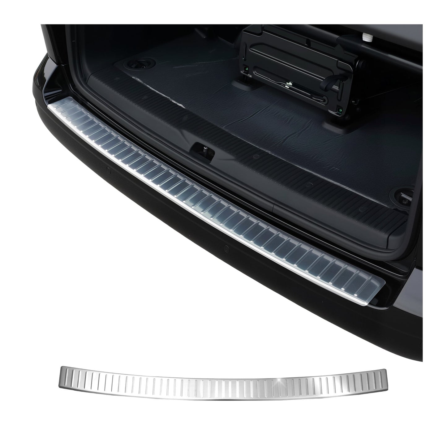 Ladekantenschutz Stoßstange für VW T6 T6.1 ab 2015 Doppeflügel Edelstahl Chrom