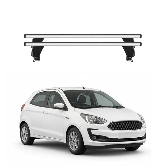 Bagażnik dachowy Menabo do Forda Ka+ 2016-2020, 50 kg, aluminiowy, srebrny, 2 szt.