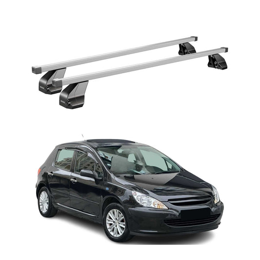 Menabo Dachträger Grundtäger für Peugeot 307 2001-2008 5tür 75kg Stahl Silber 2x