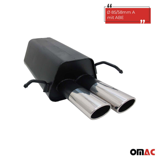 Novus Sportauspuff für Mercedes CLK W209 2x85/58mm AM-Design  mit ABE