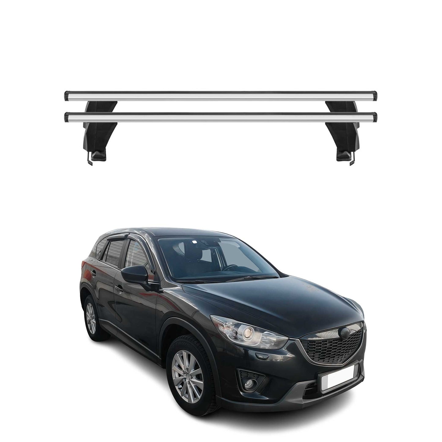 Menabo Dachträger Grundtäger für Mazda CX-5 2012-2016 50kg Alu Silber 2 tlg
