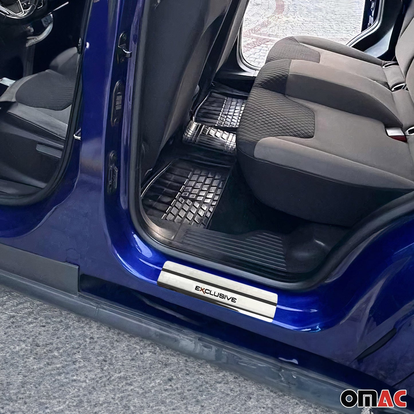 Ornamente prag uși exclusive pentru Ford Tourneo Courier 2014-2024, cromate, 4x