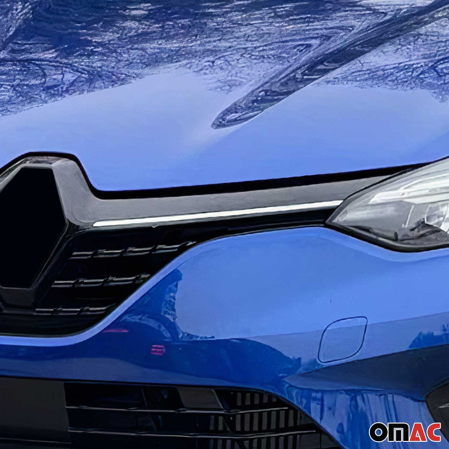 Kühlergrill Leisten Grillleisten für Renault Clio 2019-2025 Edelstahl Silber 2x
