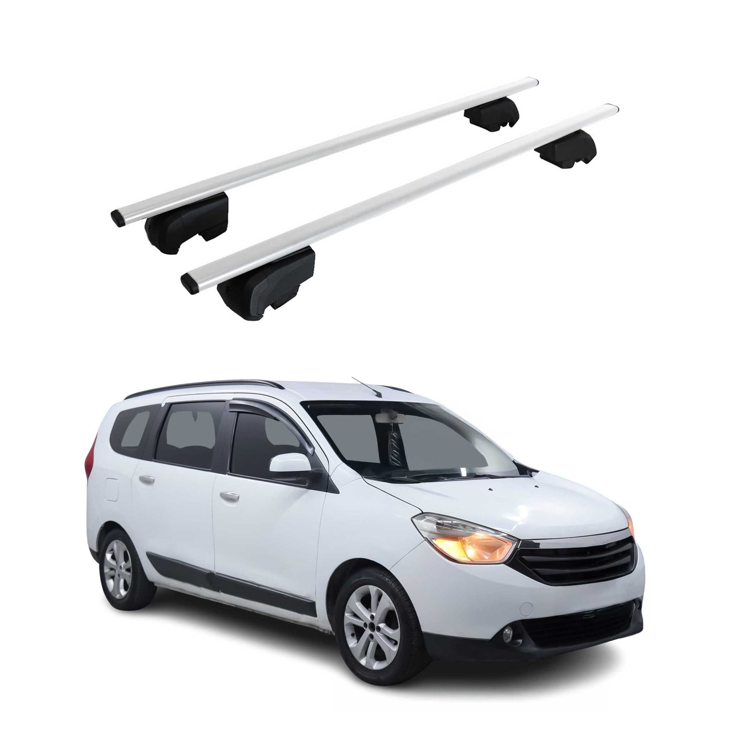 Dachträger Gepäckträger für Dacia Lodgy 2012-2023 Grundträger ABE Silber 2x
