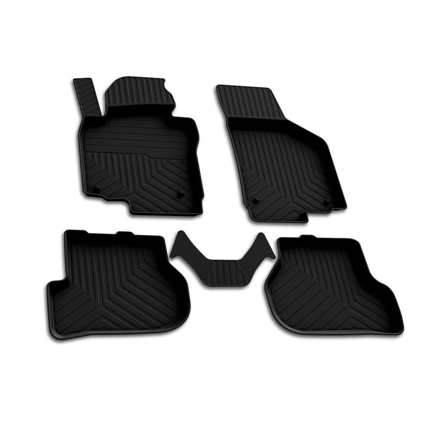 Covorașe cauciuc Skoda Octavia 2008-2013, set 4 piese, negru
