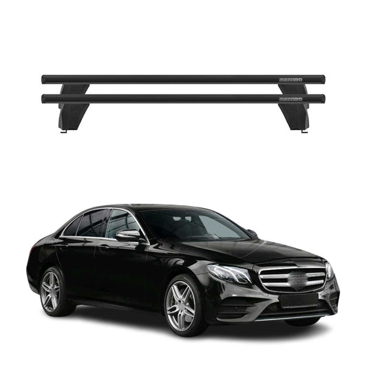 Menabo Dachträger für Mercedes E Klasse W213 Limo 2016-2023 75kg Alu Schwarz 2x