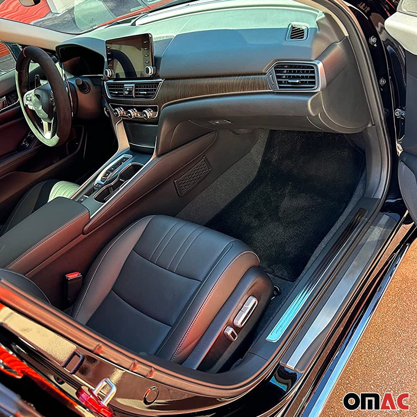 Ornamente prag uși pentru VW Tiguan 2016-2024, oțel inoxidabil, argintiu, set 4 piese