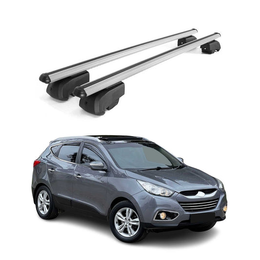 Dachträger Gepäckträger für Hyundai IX35 2010-2015 Grunträger ABE Alu Grau