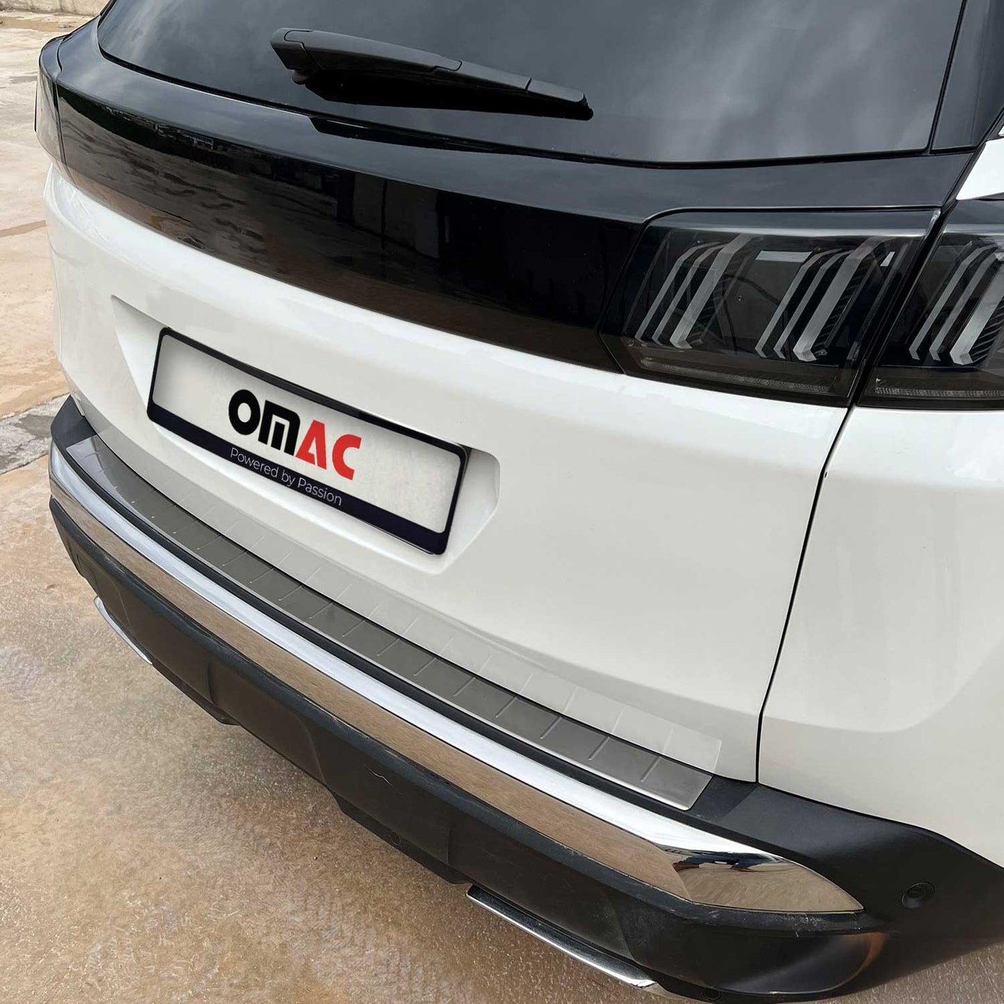 Ladekantenschutz Stoßstangenschutz für Peugeot 3008 2016-2025 Edelstahl Dunkel