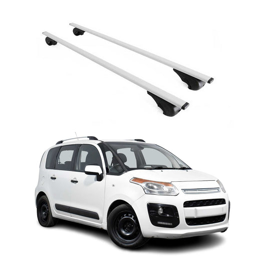 Dachträger Grundtäger für Citroen C3 Schrägheck 2008-2017 75kg Metall Silber 2x
