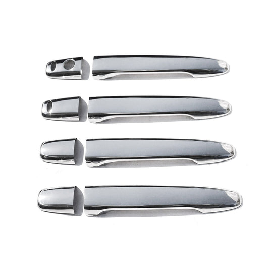 Ornamente mâner ușă, capace mâner ușă pentru Peugeot 4007 2007-2012, 4 uși, oțel inoxidabil, 8x