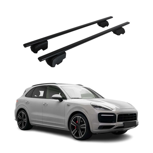 Portbagaj de plafon pentru Porsche Cayenne 2018-2025 75kg, negru metalic, 2 buc.