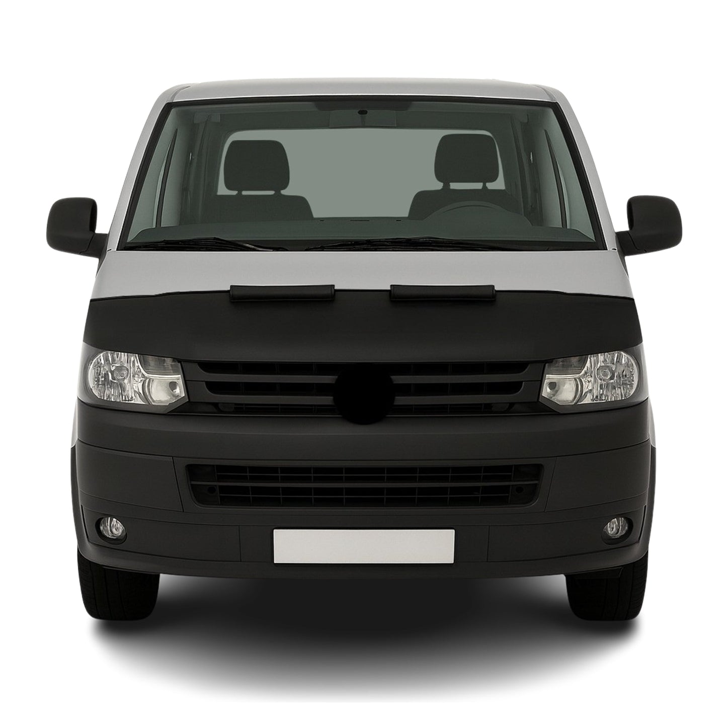 Haubenbra Steinschlagschutz für VW Transporter T5 2003-2010 Schwarz Halb