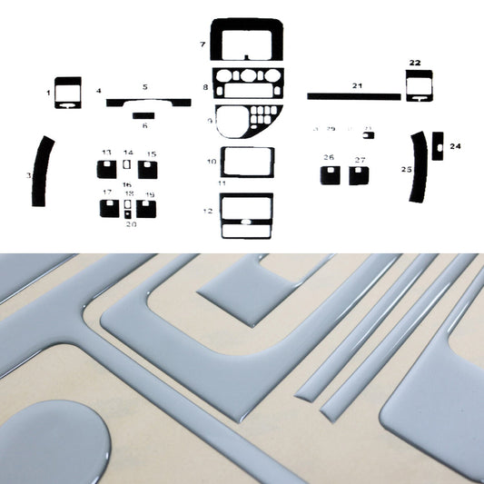 Innenraum Dekor Cockpit für Mercedes Vito W638 1996-2003 Aluminium Optik 30tlg