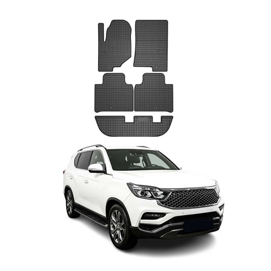 OMAC Gummi Fußmatten für Ssangyong Rexton 2017-2025 Automatten Gummi Schwarz 5x