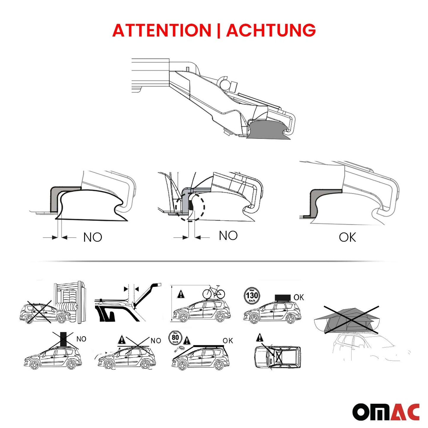 Dachträger Grundtäger für Citroen C5 X 2022-2025 100kg Aluminium Silber 2x ABE