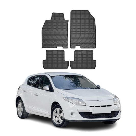 Covorașe cauciuc Renault Megane 2008-2015, negre, 4 buc.