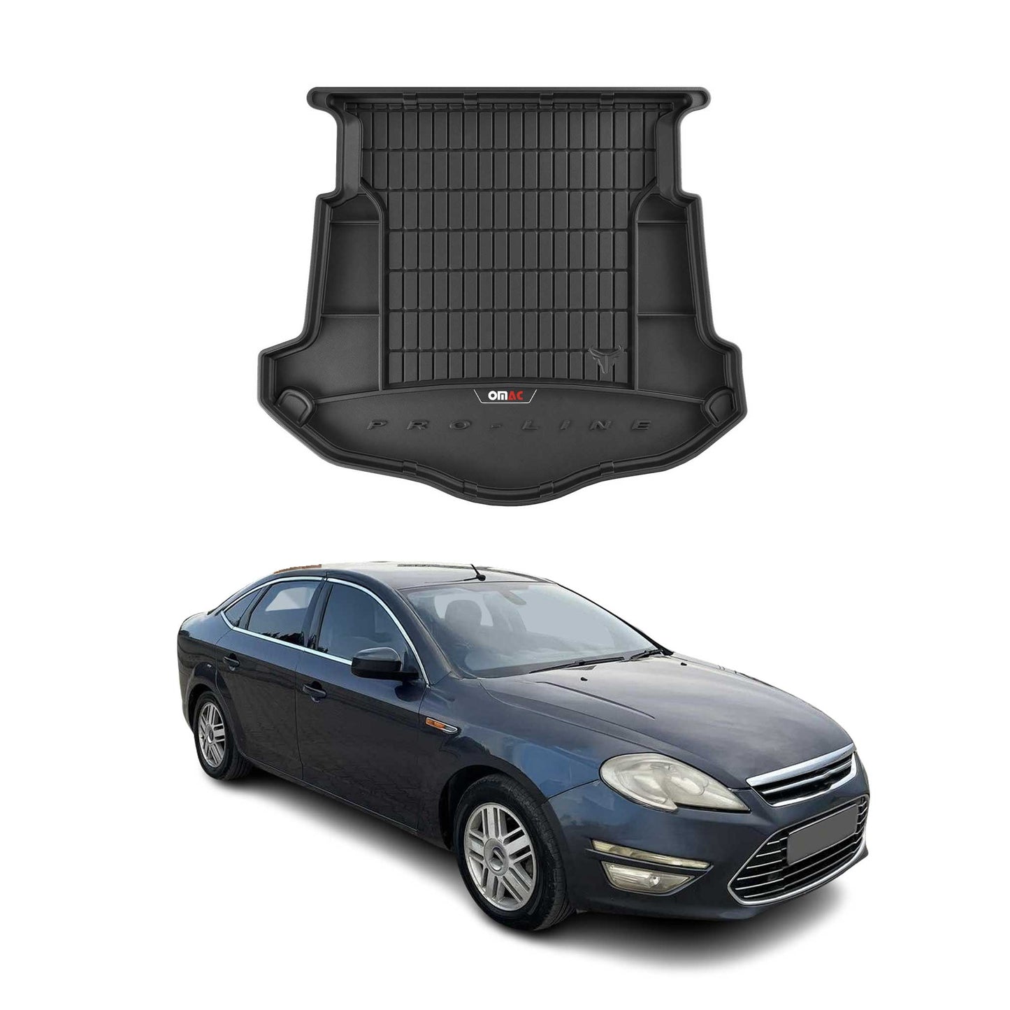 OMAC Gummi Kofferraumwanne für Ford Mondeo mk4 Liftback 2007-2014 TPE Schwarz