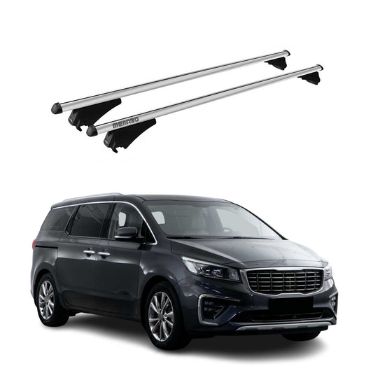 Menabo Dachträger Grundtäger für Kia Carnival 2014-2020 75kg Alu Silber 2 tlg