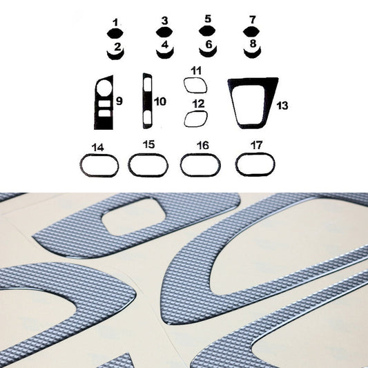 Ornamente interioare cockpit pentru Dacia Lodgy 2012-2024 set 17 piese aspect carbon