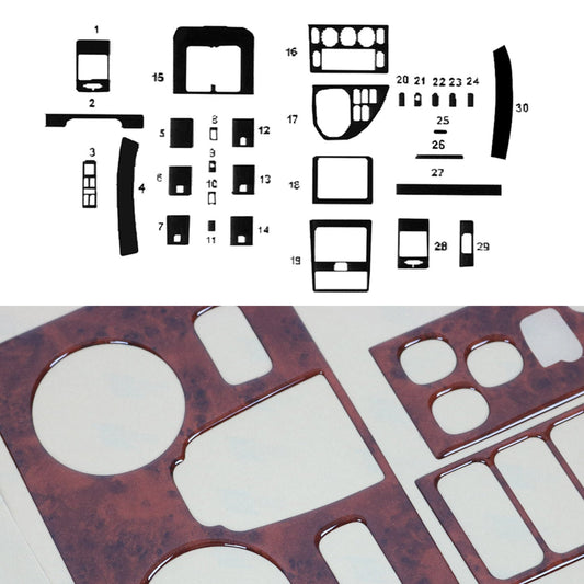 Ornamente interioare cabină pentru Mercedes Clasa W638 1996-2003 aspect lemn masiv 30x