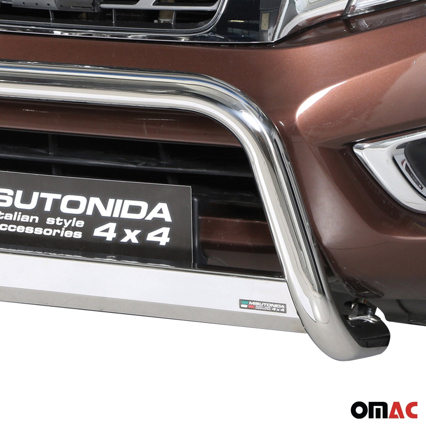 Frontbügel Frontschutzbügel für Nissan NP300 Navara 2016-2021 ø63mm Stahl Silber