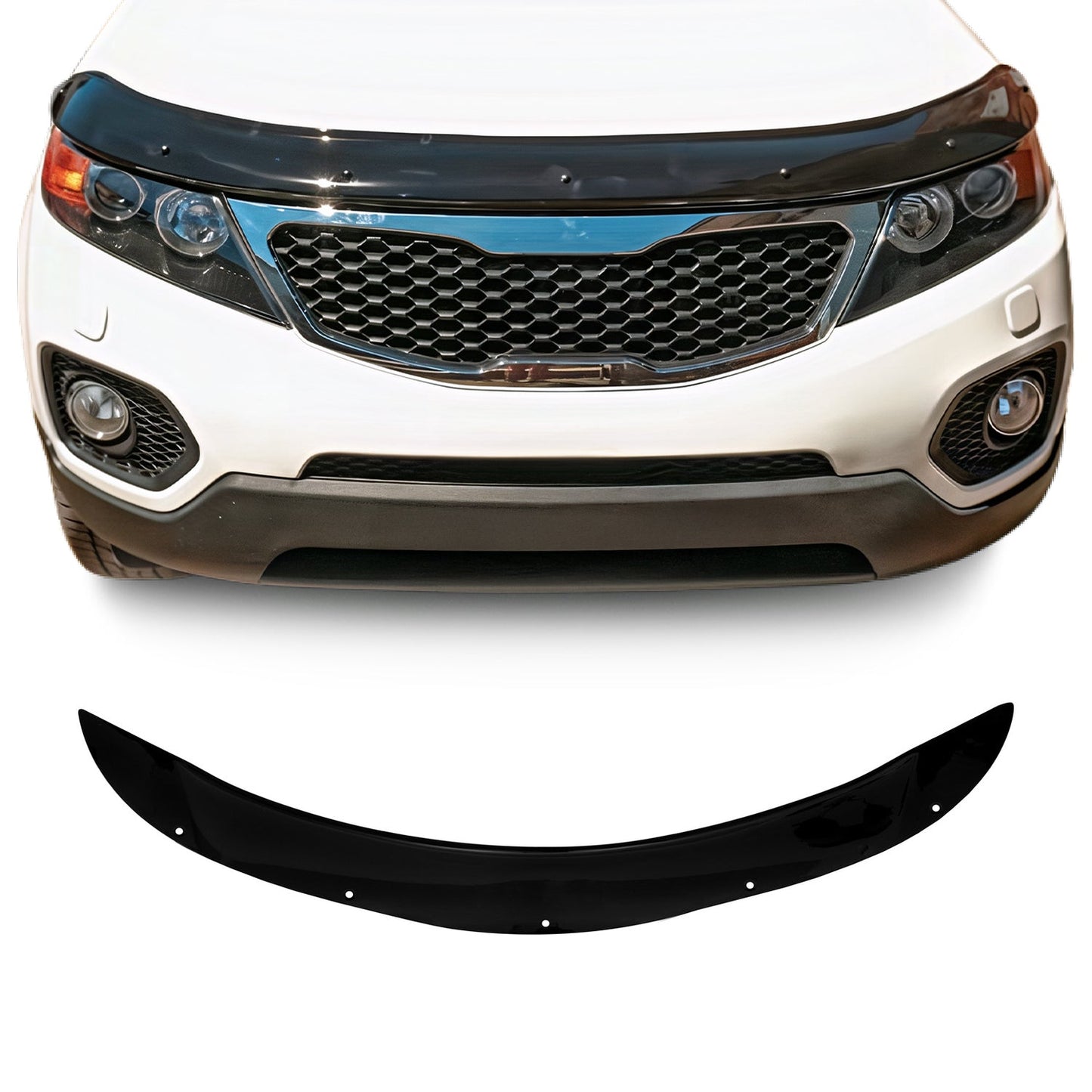 Motorhaube Deflektor Insekten Steinschlagschutz für Kia Sorento 2009-2012 Dunkel