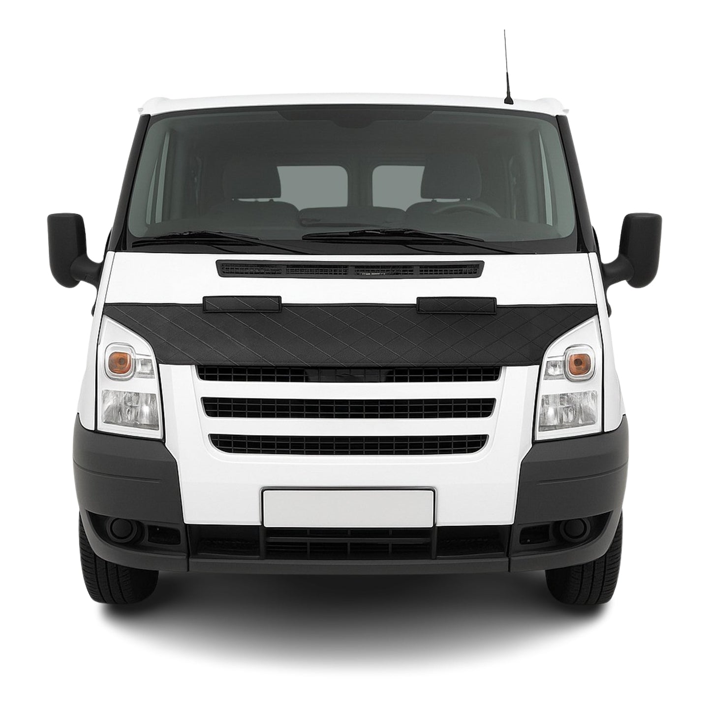 Haubenbra Steinschlagschutz für Ford Transit Facelift 2006-14 Schwarz Halb