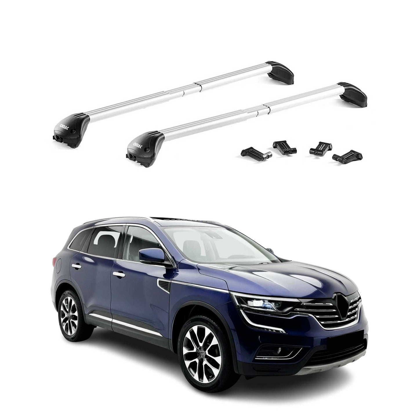 Dachträger Grundtäger für Renault Koleos mk2 2016-2025 100kg Alu Silber 2x ABE