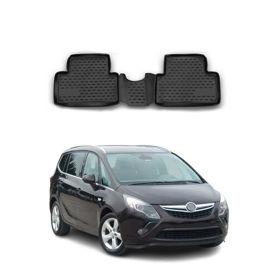 2011-2019 Opel Zafira C Reihe Fußmatten TPE Schwarz 2 tlg
