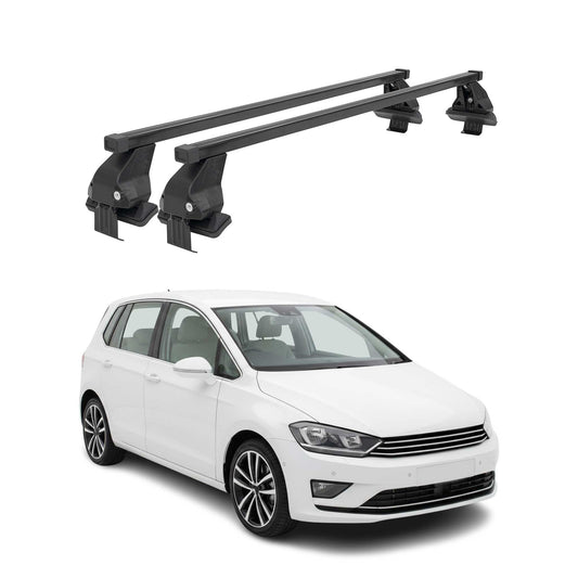 Menabo Dachträger Grundtäger für VW Golf Sportsvan 2014-2020 50kg Stahl Schwarz
