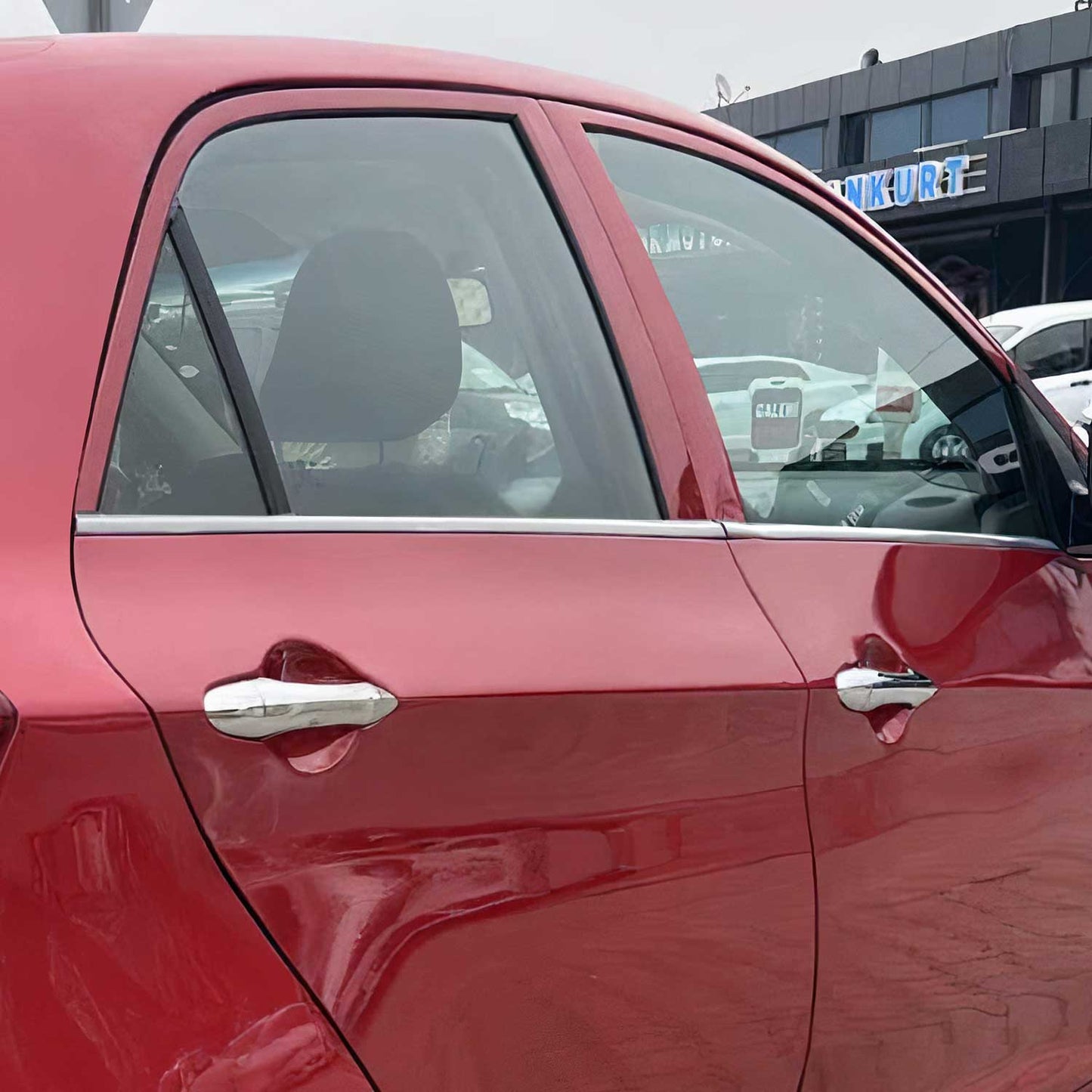 Benzi decorative pentru geamuri Kia Picanto hatchback 2011-2017, oțel inoxidabil, set 4 piese