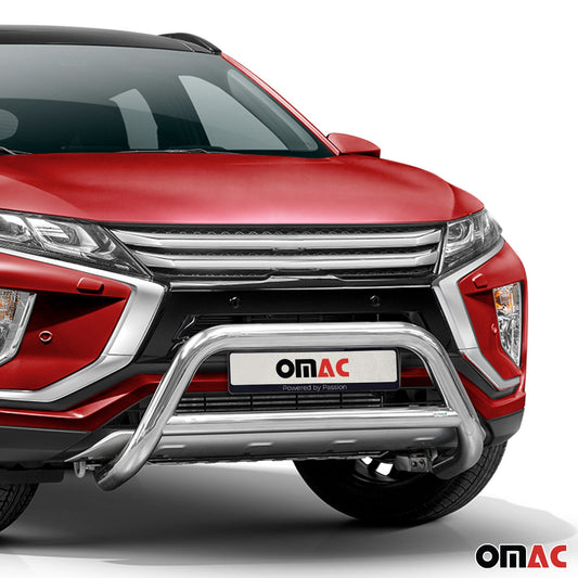Bară de protecție/buton față pentru Mitsubishi Eclipse Cross 2017-2022, omologată ABE, oțel, argintiu