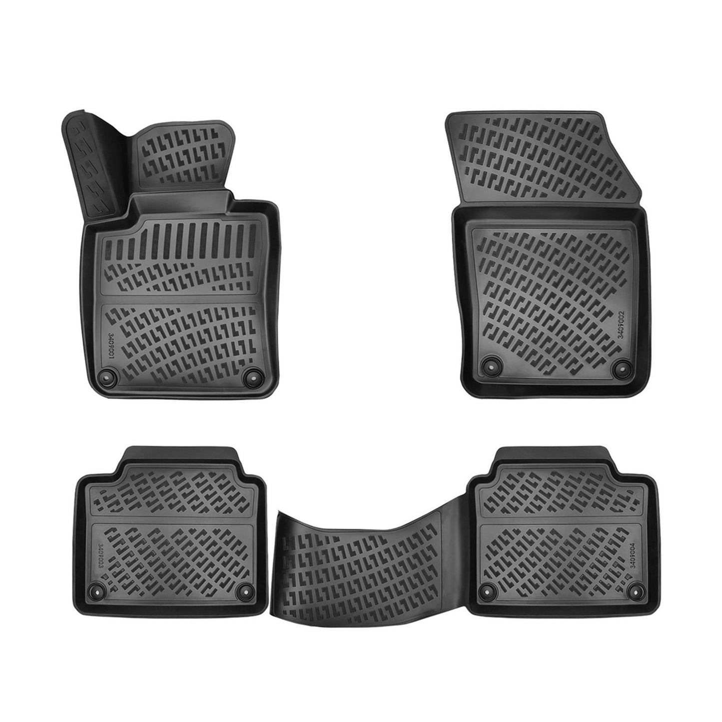 2016-2025 Volvo S90 Stufenheck Fußmatten TPE Schwarz 4 tlg