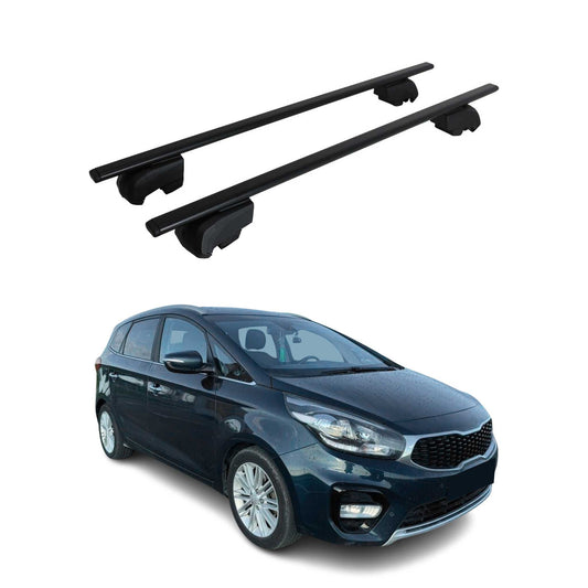 Dachträger Grundtäger für Kia Carens 2013-2021 75kg Metall Schwarz 2 tlg