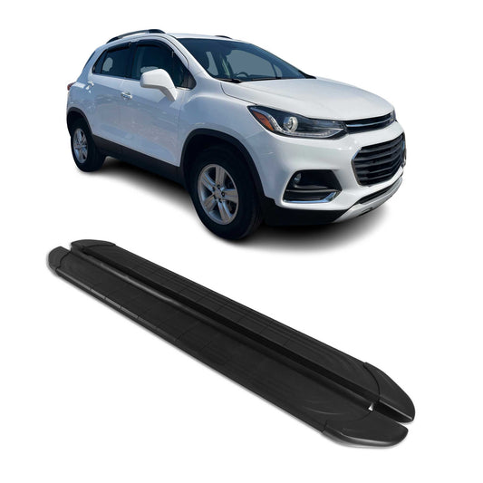Trittbretter Seitenschweller für Chevrolet Trax 2012-2019 Aluminium Schwarz 2tlg